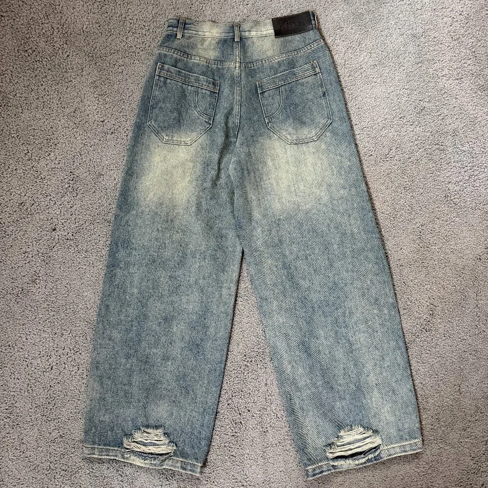 Ditch Baggy Denim Jeans in Blue Stone Wash in Sz. 28x28 - Skater - Excel. Cond.